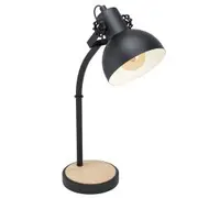 Eglo Lubenham Industrial Black Steel Desk Lamp