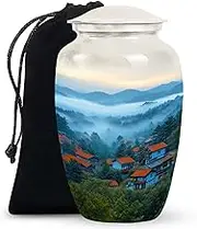 Nature Urns - Twilight Mountain Decorative Funeral Urn for Ashes Adult Men & Women - Large Burial Cremation for Human Ashes - Unique Tribute - 10 Inch