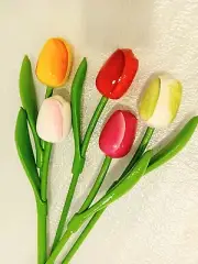 5x Wooden tulips 13'' Wood Tulip Holland Dutch Mother's day gift Spring decors