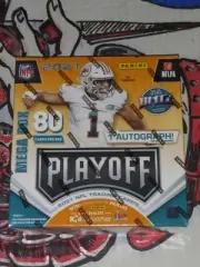 2021 Panini Playoff NFL Football Mega Box 80 Cards Factory Sealed Miami Dolphins