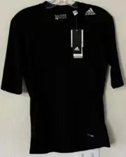 Adidas Techfit Compression TF Base SS Climalite Tee Large AJ4966 Black