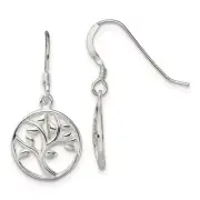 925 Sterling Silver Tree of Life Dangle Earrings