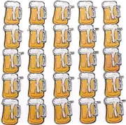 25 Pcs Beer Mug Brooch Pins LED Flashing Beer Brooch Pins for Wedding Birthday Party