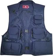 [rockible] Multifunction Men Fishing Vest Multi Pockets Outerwear Breathable Sleeveless Jacket Outdoor Waistcoat for spring summer Working Photography