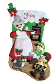 Mrs. Claus~Felt Christmas Stocking Kit~MS (Similar to Bucilla)