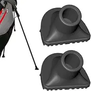 Golf Bag Leg Feet - 2pcs Golf Bag Feet Replacement | Tough Material Golf-Bag Rubber Foot | Durable And Easy To Install Black Attachable Stand Foot For Golf-Bag Stands