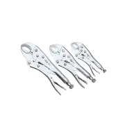 888 Series 3Pcs Locking Plier Set - Non-slip Curved Jaw 150mm 200mm 250mm