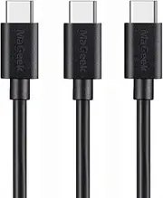 [MaGeek] (3-Pack)(1.0m) USB Type C to Type C 2.0 Cables for Samsung Galaxy S20, S10, S9, S8,S8 Plus, Nexus 6P, LG G6, New MacBook, Google Pixel XL,OnePlus2 and More (Black)