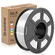 Silk PLA+ 3D Filament 1.75mm White 1KG/Roll