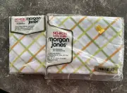 Vintage 1970's Morgan Jones Twin Flat Sheet With Pillow Cases Orange/Gold