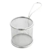 Stainless Steel Cylinder French Fries Oil Sieve Strainers Fry Basket Frame