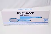 NEW BaByliss Pro Nano Titanium 1.5" Ultra Thin Flat Iron & Thermal Paddle Brush