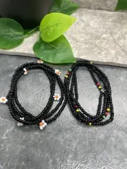 2 PC Handmade Waist Beads Necklace African Boho Bracelet Anklet Set New A3395