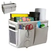 SMALL GOAL Bedside Caddy, Bedside Hanging Storage Organizer for College Dorm ,