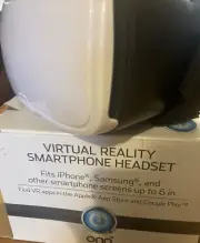 ONN White Virtual Reality VR Smartphone Headset for Iphones Sam￼sung,
