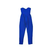 Olivaceous Royal Blue Strapless Jumpsuit Prickly Pear Sweetheart Womens Small