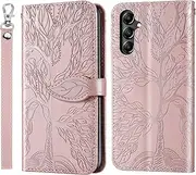 [CXTcase] for Samsung Galaxy S23 FE Case PU Leather Folio Flip Cover with Card Slots, Magnetic Wallet Phone Case for Samsung Galaxy S23 FE - Rose Glod