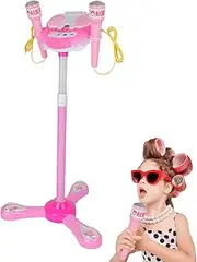 Children's Microphone Toy - Karaoke Machine with Music - Karaoke Machine Microphone, Toys with Stand, Stand for Kids Home Girls