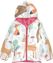 [GuoChe] Big Girls Jackets With Sherpa Lining Happy Thanksgiving Animals Autumn Toddler Girl Fall Jacket Peach Warm Baby Boy