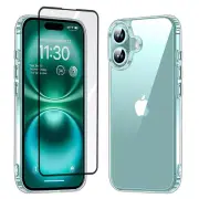 Clear Shockproof Case Cover & Screen Protector For iPhone 16 Pro Max/16 Plus/16