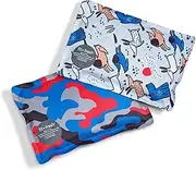 Cool Coolers by Fit + Fresh, Reusable Soft Ice Packs for Baby Bags, Flexible Bottle Ice Pack & Breastfeeding Essentials, Perfect for Breastmilk Storage, 2PK, Happy Dogs Multicolor