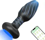 Anal Plug Sex Toys Vibrator Rotation Vibrating Butt Plug For Men APP Wiggle Gay Anal Vibrator Anal Plug with LED Sex Toy For Couples