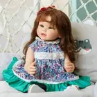 22inch Reborn Baby Dolls Alive Cute Girl Soft Vinyl Toddler Full Body Bath Gift