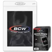 (50) BCW SEMI RIGID CARD HOLDER # 1 - PSA BGS GRADING SUBMISSION SIZE - NEW