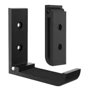 Geekria Foldable Wall Mount Headphones Holder (Black / 2Pcs)