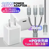 在飛比找momo購物網優惠-【TOPCOM】PD 20W迷你快充 白+CITY Type