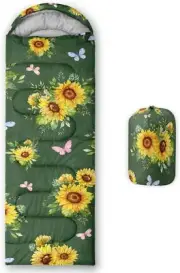 Sunflower Sleeping Bags for Adults Kids,Green Single -31.5x90.5, Green