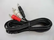 2pc. 6 Foot, 3.5mm (1/8") Stereo Male Plug to 2 RCA Male Plug Cable