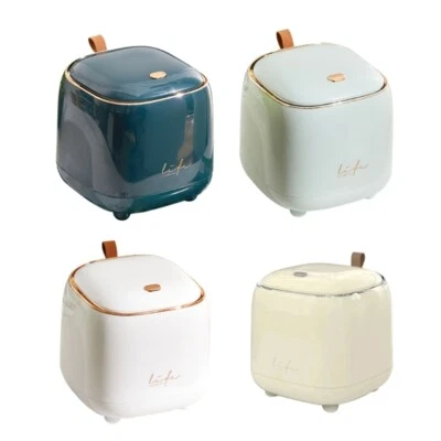 Desktop Trash Can Pressing Waste Can with Press Type Lid Dustbin Waste Basket