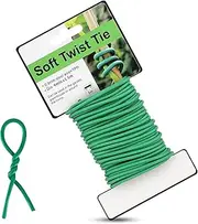 Soft Tie for Plants, Green Twist Garden Ties Gardening Supplies for Supporting Climbing Plants 4 * 5