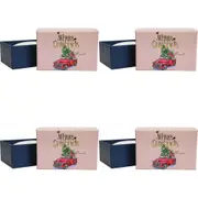 4PK LVD Merry Christmas Sausage Scented Bath Soap Bar w/ Box Body Frag 9x6cm