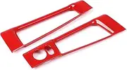 Compatible for Fiat 500 2010-2022 ABS Carbon Fiber Style Car Mirror Adjustment Switch Frame Cover Decorative Stickers Interior Accessories(Style B LHD)