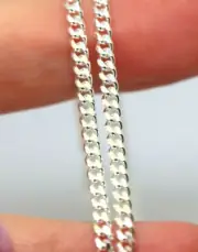 Genuine 925 Sterling Silver Kerb Curb Link Chain 11.83 grams 60cm *Free Post