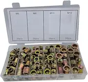 Comprehensive 95-Piece Carbon Steel Rivet Nut Set - Flange Blind Nutserts Range M6-M12 - Durable & Versatile Rivnut Assortment Kit for Professionals
