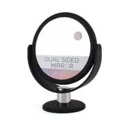 Gibson Gifts Vanity Magnification Makeup Mirror Dual Sided Round Black