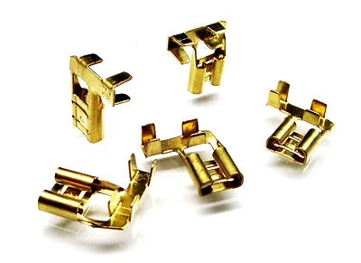 From OZ Quality 5PC 6.3mm Right Angle Spade Terminal Electrical Flag Fitting +FP