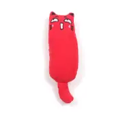 Catzon Catnip Filled Cartoon Mice Cat Teething Chew Bite-Resistant Catnip Toys-Red