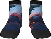 [pvinnk] Kilauea Volcanos Print Functionality Socksing Adult Socks For Workout Winter Warmth And Everyday Wear