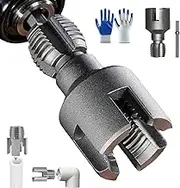 Integrated Internal & External Pipe Threading Tool, 2025 New Pipe Thread Cutting Tool, Electric Drill Compatible 2 In 1 PVC Pipe Threader Kit, 1/2", 3/4" Pipe Threader (1/2"+3/4")