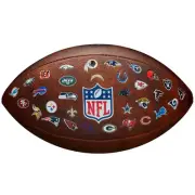 Balls Rugby Wilson Nfl JR Throwback FB 32 Team Logo Ball WTF1534XBNFL Brownn