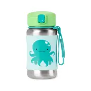 Zoo Stainless Steel Straw Bottle - Octopus