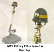 1/6 scale ww2 US Army MP helmet as beer tap