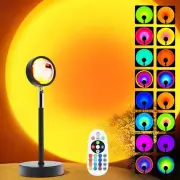 6 Colors Multicolor Changing LED Night Light Sunset Lamp Projector