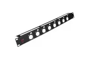 1Ru 8Ch Pre Punched Panel Rack D Mount XLR Connectors
