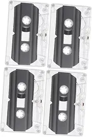 Angoily Cassette Tapes Blank 4pcs Blank Audio Tape Recordable Audio Tapes Empty Audio Tapes Cassette Plastic