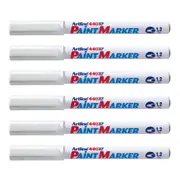 12PK Artline 440 Permanent Paint Marker 1.2mm Bullet Nib Fade Proof Pen White